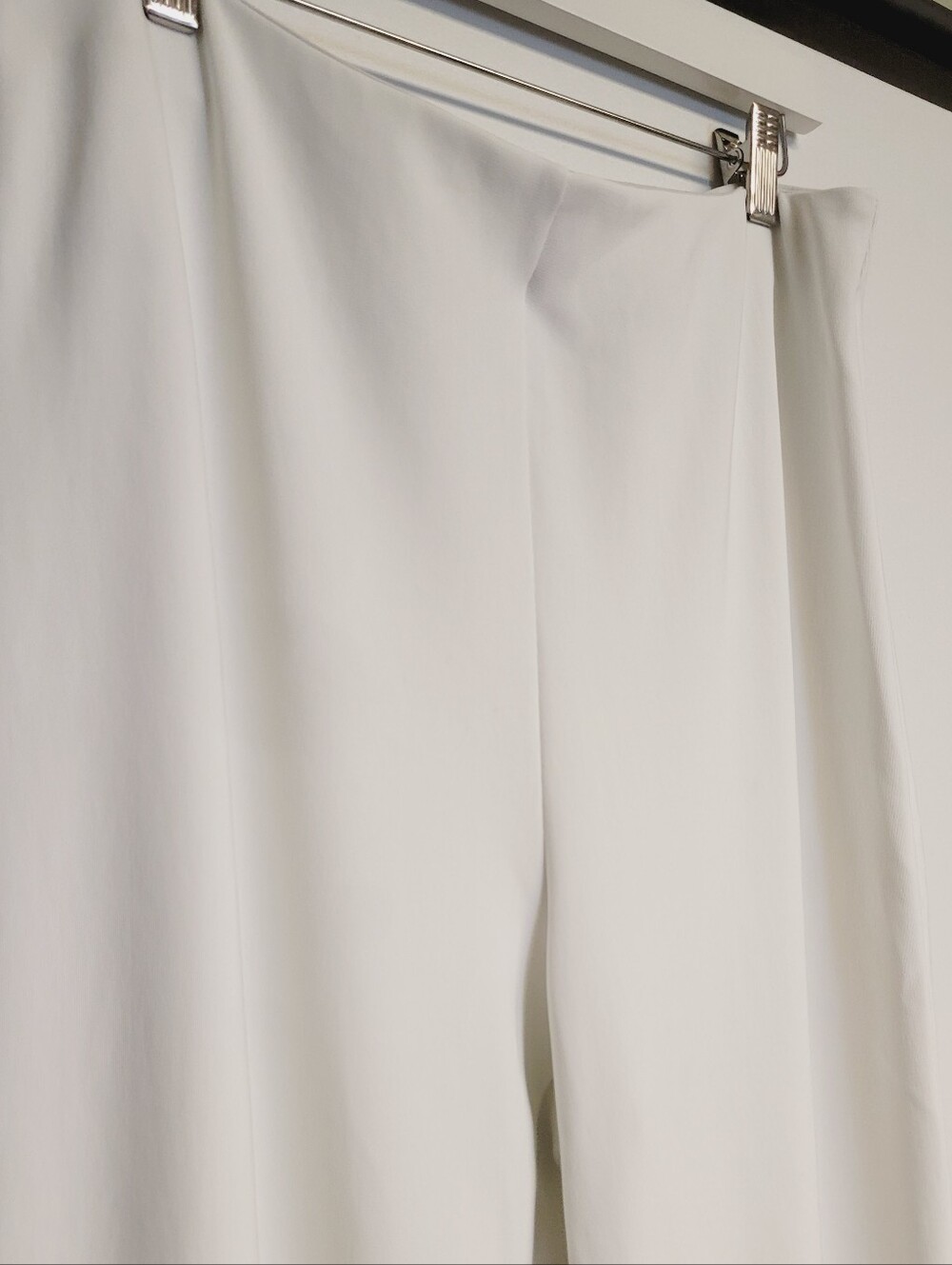 Boston Proper Ivory Coast White High Rise Pull On Slacks Pants L Short Petite - Picture 5 of 10